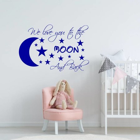 muursticker love you to the moon wit