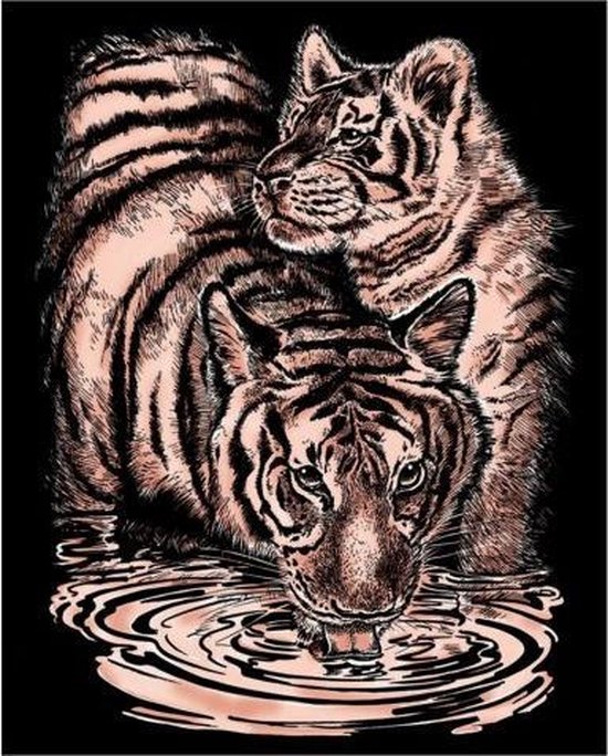 Krastekening tijgers